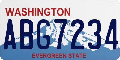 WA license plate ABG7234