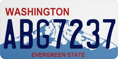 WA license plate ABG7237
