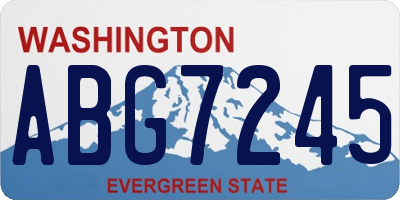 WA license plate ABG7245