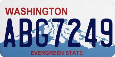 WA license plate ABG7249