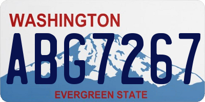 WA license plate ABG7267