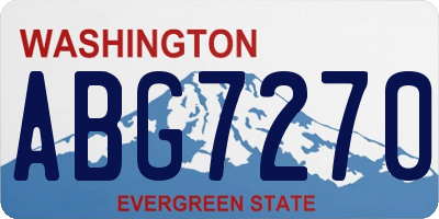 WA license plate ABG7270