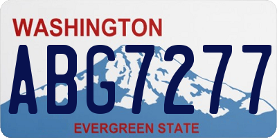 WA license plate ABG7277