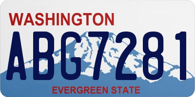 WA license plate ABG7281