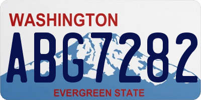 WA license plate ABG7282