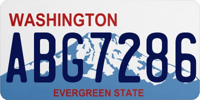 WA license plate ABG7286