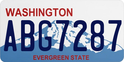 WA license plate ABG7287