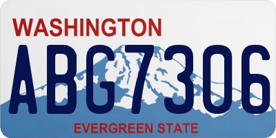 WA license plate ABG7306