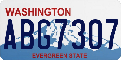 WA license plate ABG7307