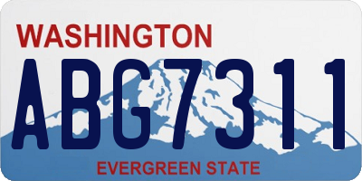 WA license plate ABG7311
