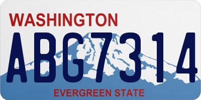WA license plate ABG7314