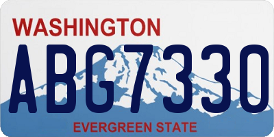 WA license plate ABG7330