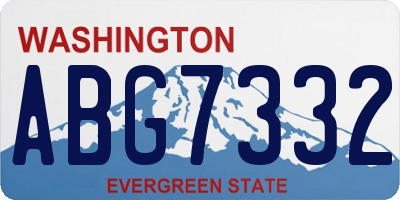 WA license plate ABG7332