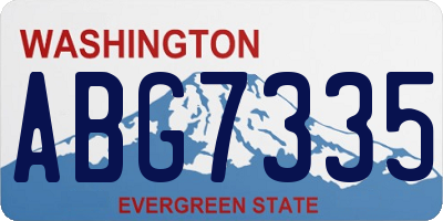 WA license plate ABG7335