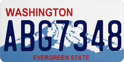 WA license plate ABG7348