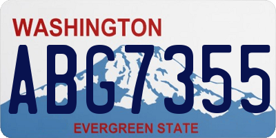 WA license plate ABG7355