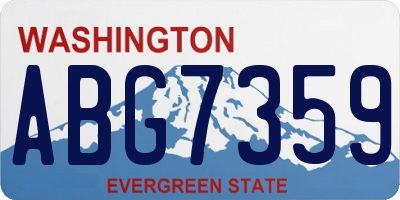 WA license plate ABG7359