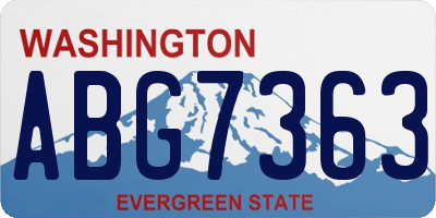 WA license plate ABG7363
