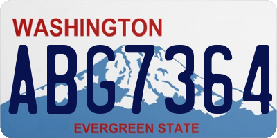 WA license plate ABG7364