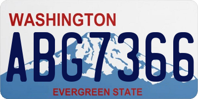 WA license plate ABG7366