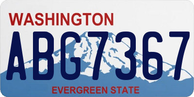 WA license plate ABG7367