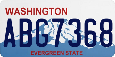 WA license plate ABG7368