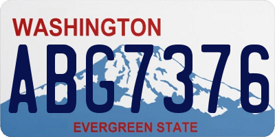 WA license plate ABG7376