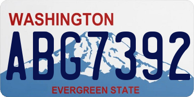 WA license plate ABG7392
