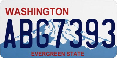 WA license plate ABG7393