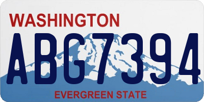 WA license plate ABG7394