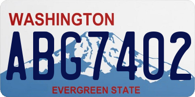 WA license plate ABG7402