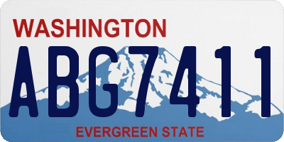 WA license plate ABG7411