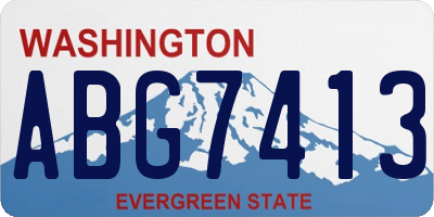 WA license plate ABG7413