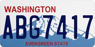 WA license plate ABG7417