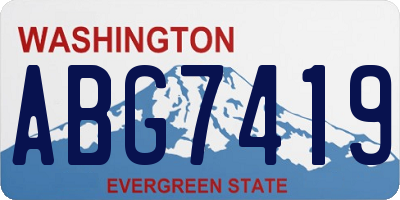 WA license plate ABG7419