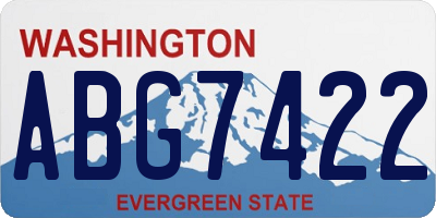 WA license plate ABG7422