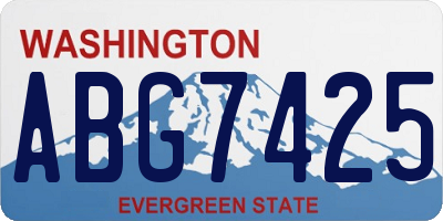 WA license plate ABG7425