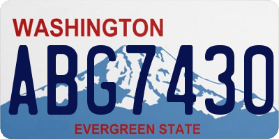 WA license plate ABG7430