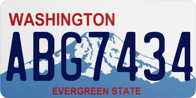 WA license plate ABG7434