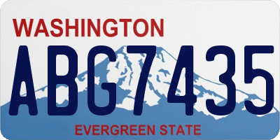 WA license plate ABG7435