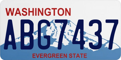WA license plate ABG7437