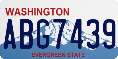 WA license plate ABG7439