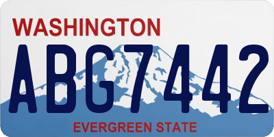 WA license plate ABG7442