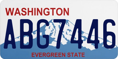 WA license plate ABG7446