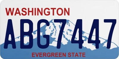 WA license plate ABG7447