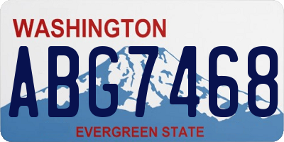 WA license plate ABG7468