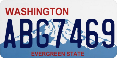 WA license plate ABG7469