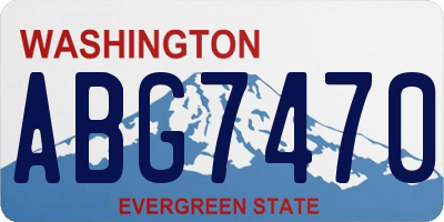 WA license plate ABG7470