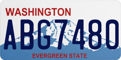 WA license plate ABG7480
