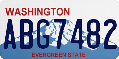 WA license plate ABG7482